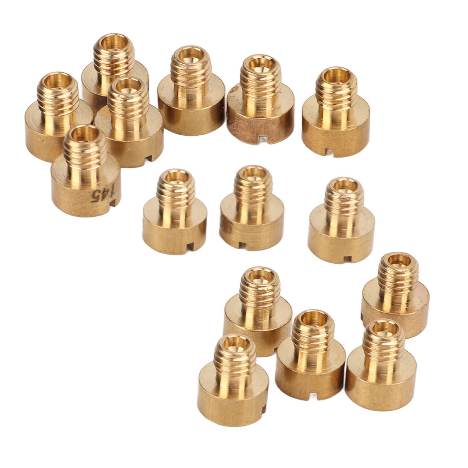 Cryfokt Vergaser Hauptdüsenset Metall Vergaser Hauptjet Gold Praktisch 15pcs für Mikuni N100 604 VM22 VM24 VM26 VM30 von Cryfokt