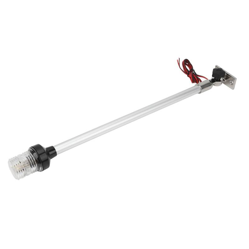 LED-Ankerlichter, 360 Grad Vielseitiger Heckmast, Basis aus Edelstahl 316, Wasserdichter Aluminiumstab, LED-Heckmastleuchte für Marine-Yachtschiffe von Cryfokt