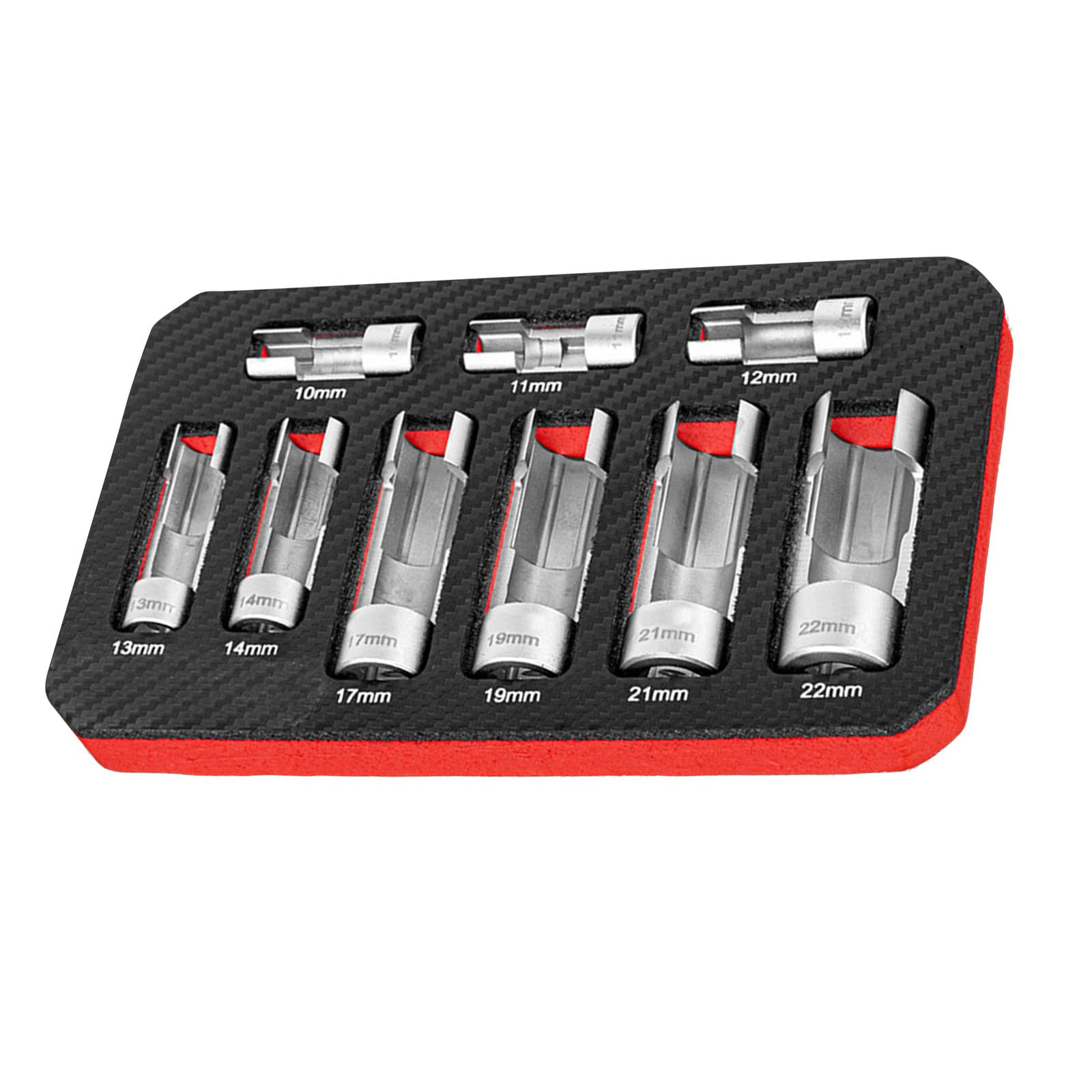 Csnbfiop 9Pcs 10-22mm Automotive Sensoren Steckschlüssel O2 Sauerstoff Sensoren Druck Schlüssel Steckschlüssel Entfernung Werkzeug von Csnbfiop