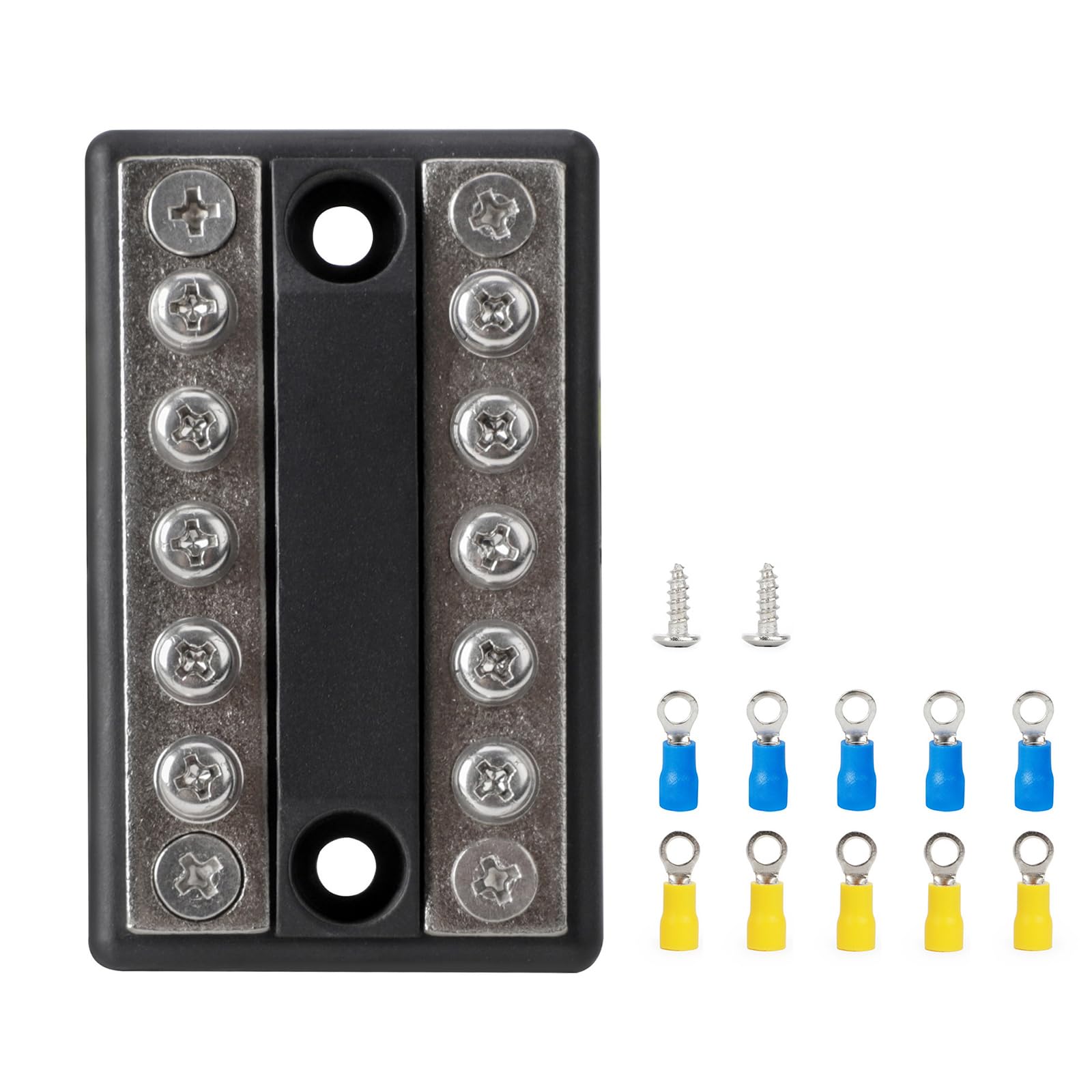 Csnbfiop Batterie Stromverteilungsblock Sammelschiene Positiv Negativ 100 A 48 V 10 Schaltkreise Sammelschiene Stromklemmenblock von Csnbfiop