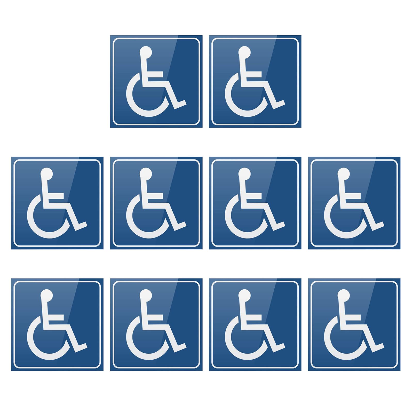 Csnbfiop Behindertengerechte Rollstuhlschild Aufkleber Behindertenschild Aufkleber Selbstklebender Aufkleber 7 6 Cm/10 2 cm 2 Größen von Csnbfiop