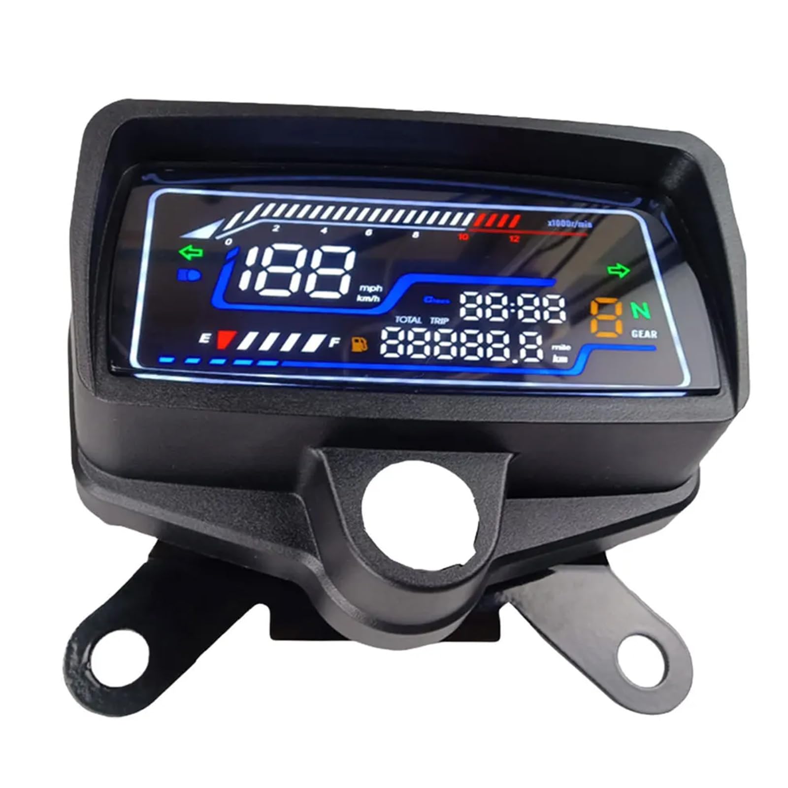 Csnbfiop Digital Instrument Panel LED Tachometer 12V Geschwindigkeit Kilometerstand Display Geeignet Für CG125 CG150 Bikes Enthusiasten von Csnbfiop