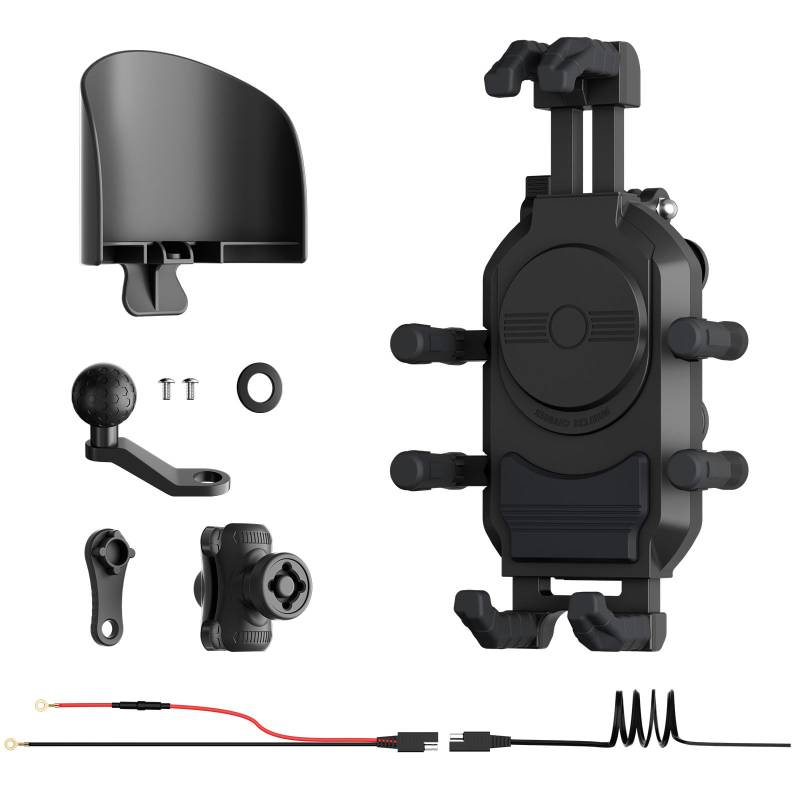 Csnbfiop Telefonhalterung Mit 15 W Kabellosem Und Vibrationsdämpfer Diebstahlschutz Anti Shake Verstellbarer Telefonhalter von Csnbfiop