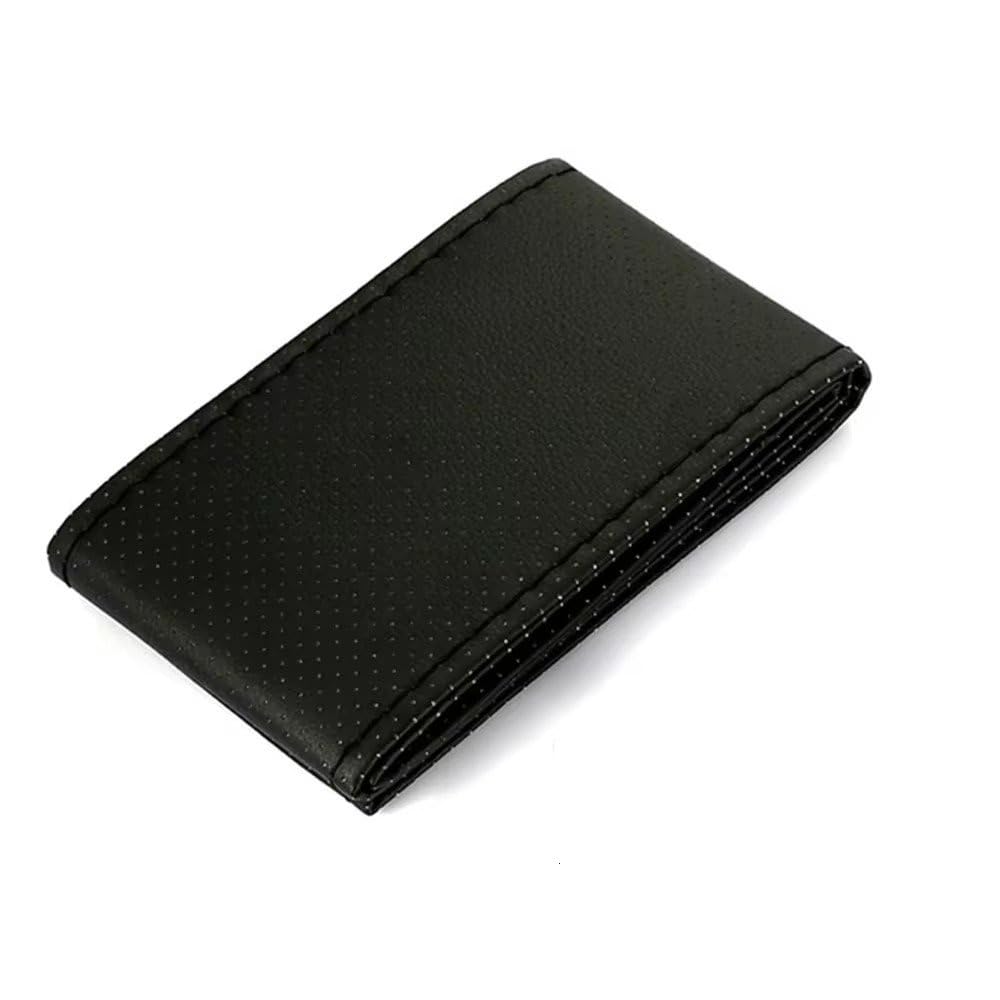 Lenkradbezug Auto Lenkrad Abdeckung Nadeln Und Geflecht Faden Künstliche Leder Auto Abdeckungen Suite 3 Farbe DIY Textur Weiche Auto Zubehör Lenkradabdeckung(Black) von Cstearqp