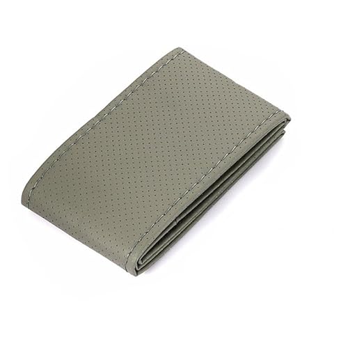 Lenkradbezug Auto Lenkrad Abdeckung Nadeln Und Geflecht Faden Künstliche Leder Auto Abdeckungen Suite 3 Farbe DIY Textur Weiche Auto Zubehör Lenkradabdeckung(Gray) von Cstearqp