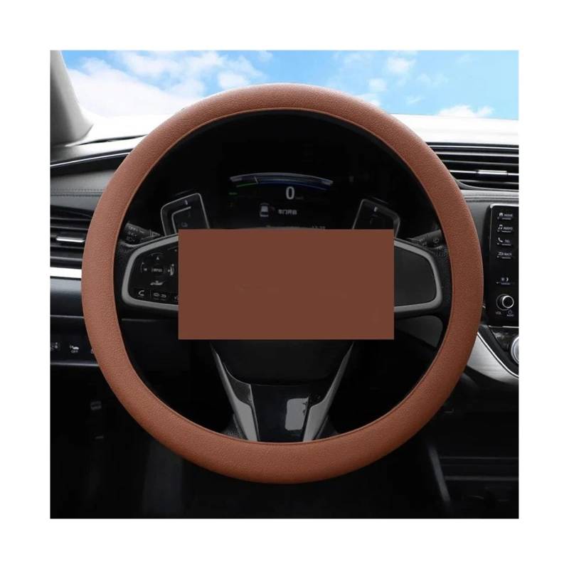 Lenkradbezug Auto Sommer Universal Silikon Lenkrad Abdeckung Elastische Handschuh Abdeckung Textur Weiche Multi Farbe Auto Dekoration DIY Zubehör Lenkradabdeckung(Brown) von Cstearqp