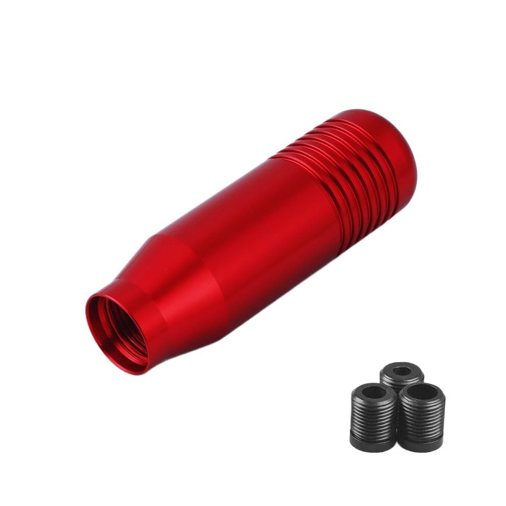 Schaltknauf 8,5 cm Schaltknauf Stick Schaltgetriebe Universal Auto Aluminium Erweiterter Schalthebel Schaltkopfknopf Auto Schaltknauf(Red) von Cstearqp