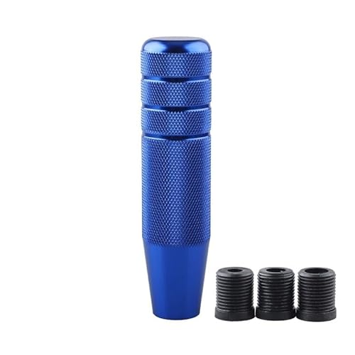 Schaltknauf Universal Auto 130mm Knurled Gear-Schaltknauf Schaltgetriebe Aluminium Nicht-Schlupf-Schalthebel-Hebelknopf Auto Schaltknauf(Blue 2) von Cstearqp