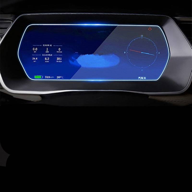 Cttabkl AufkleberDekor Kompatibel Mit Tesla Für Modell X 2016 2017 2018 2019 Auto-Armaturenbrett GPS-Navigation LCD-Bildschirm Schutzfolie Aus Gehärtetem Glas(B) von Cttabkl