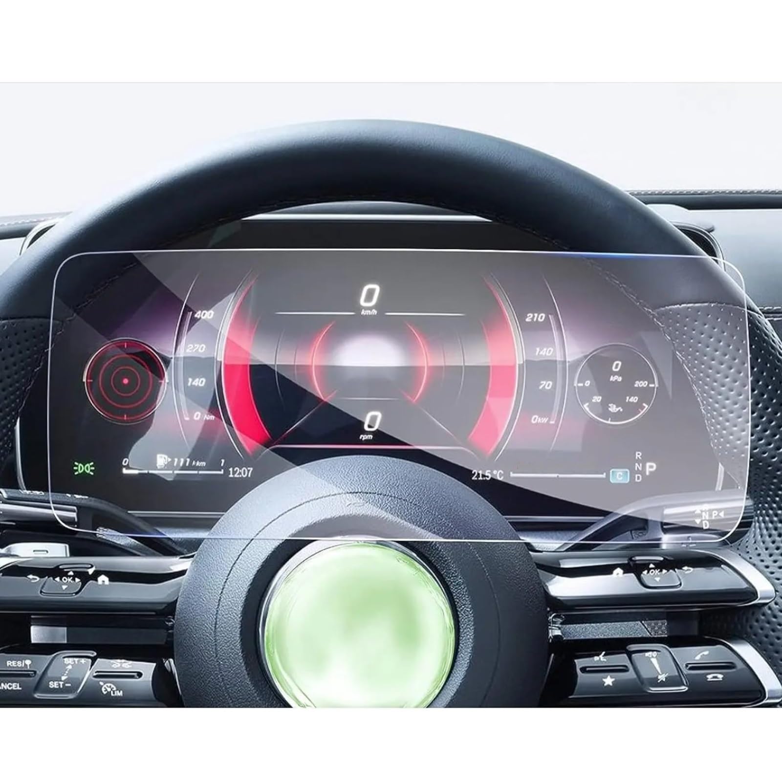 Cttabkl Auto Navigation Schutzfolie Kompatibel Mit Benz Für S400 S400L 2021 Auto-Displayschutzfolie Aus Gehärtetem Glas Für Das Armaturenbrett von Cttabkl