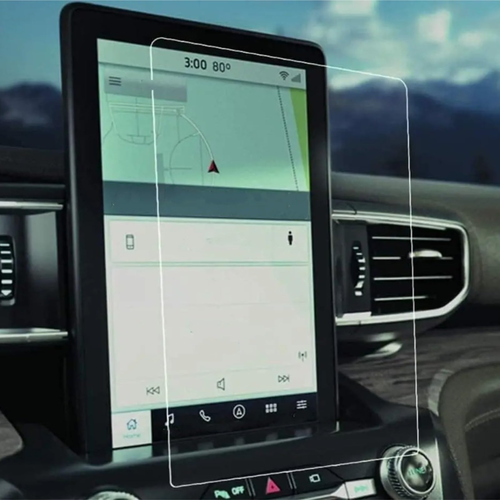Cttabkl Auto Navigation Schutzfolie Kompatibel Mit Ford Für Explorer 2020 2021 2022 2023 10,1-Zoll-Autonavigationsschutz Auto-GPS-Bildschirmschutzfolie Aus Gehärtetem Glas von Cttabkl