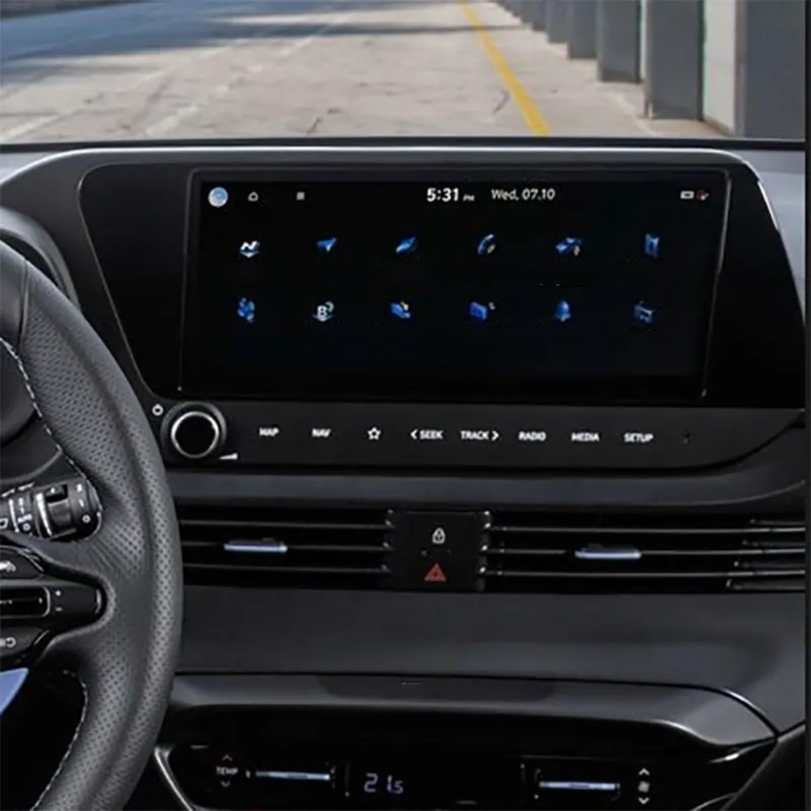 Cttabkl Auto Navigation Schutzfolie Kompatibel Mit Hyundai Für I20 2020 2021 10,25 Zoll Auto-Bildschirm Aus Gehärtetem Glas Schutzfolie Autonavigation Displayschutzfolie von Cttabkl