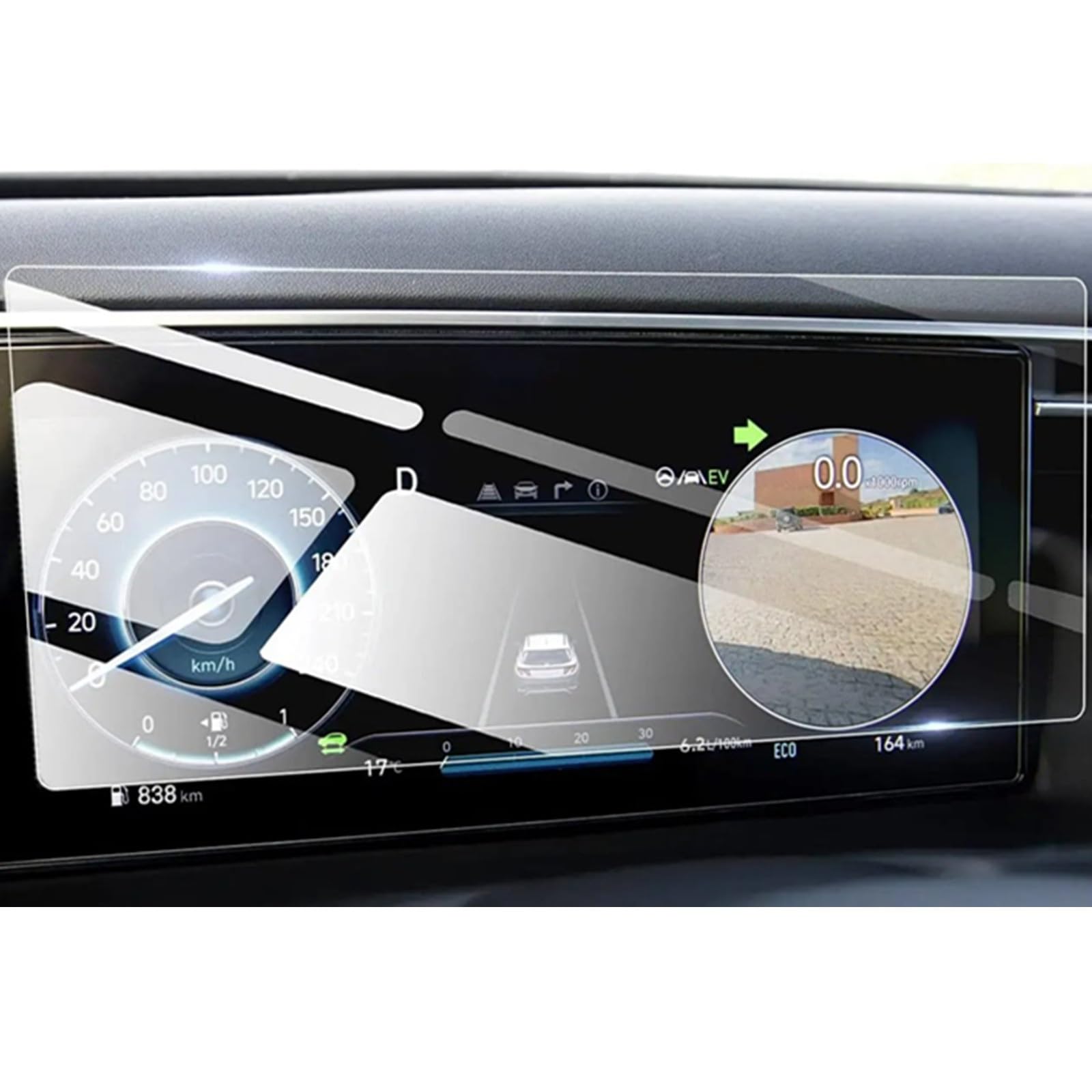 Cttabkl Auto Navigation Schutzfolie Kompatibel Mit Hyundai Für Tucson Für NX4 2021 2022 2023 2024 10,25 Zoll Auto-GPS-Schutzfolie Auto-Armaturenbrett-Displayschutz Aus Gehärtetem Glas von Cttabkl