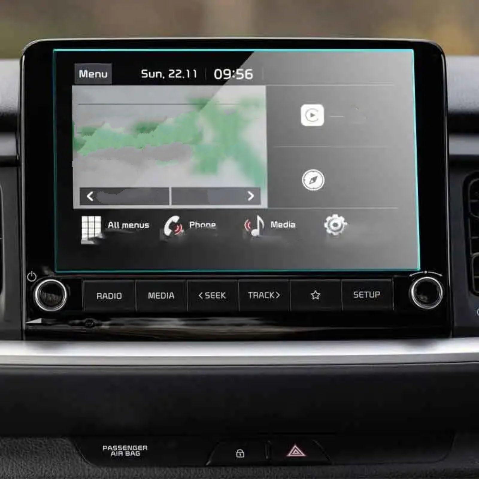 Cttabkl Auto Navigation Schutzfolie Kompatibel Mit K&ia Für Stonic 2021 2022 8 Zoll Auto-GPS-Schutzfolie Auto-Infotainment-Bildschirm Schutz Aus Gehärtetem Glas von Cttabkl