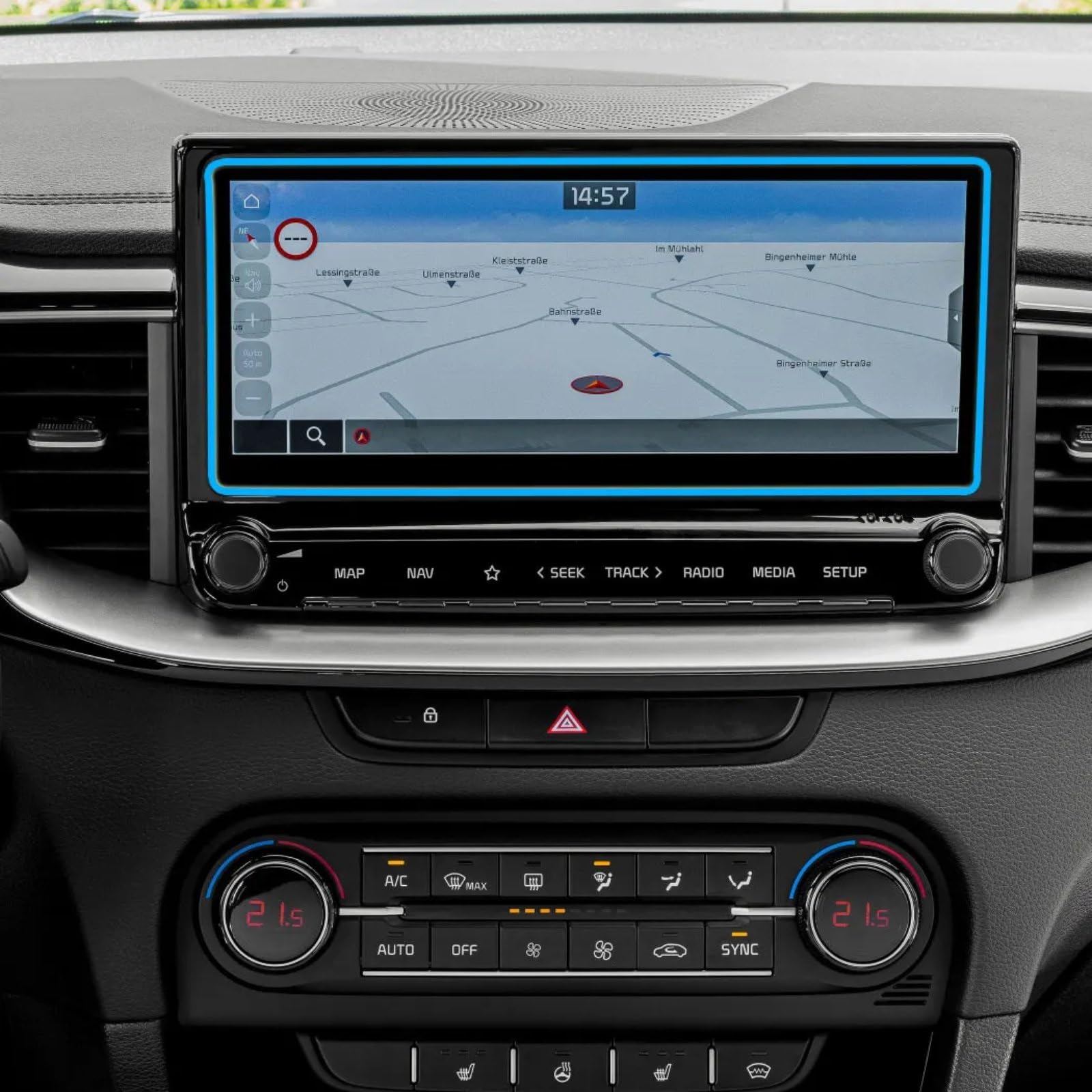 Cttabkl Auto Navigation Schutzfolie Kompatibel Mit K&ia Für XCeed 2019 2020 2021 2022 10,25 Zoll Auto-GPS-Hartglasfolie Auto-LCD-Bildschirm Hartglas-Schutzfolie von Cttabkl