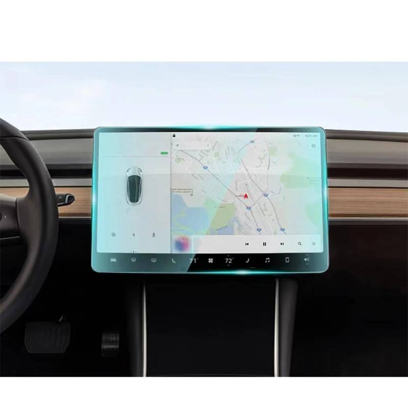 Cttabkl Auto Navigation Schutzfolie Kompatibel Mit Tesla Für Model 3 2024 Auto-GPS-Displayschutzfolie Auto-LCD-GPS-Navigation Displayschutzfolie Aus Gehärtetem Glas von Cttabkl