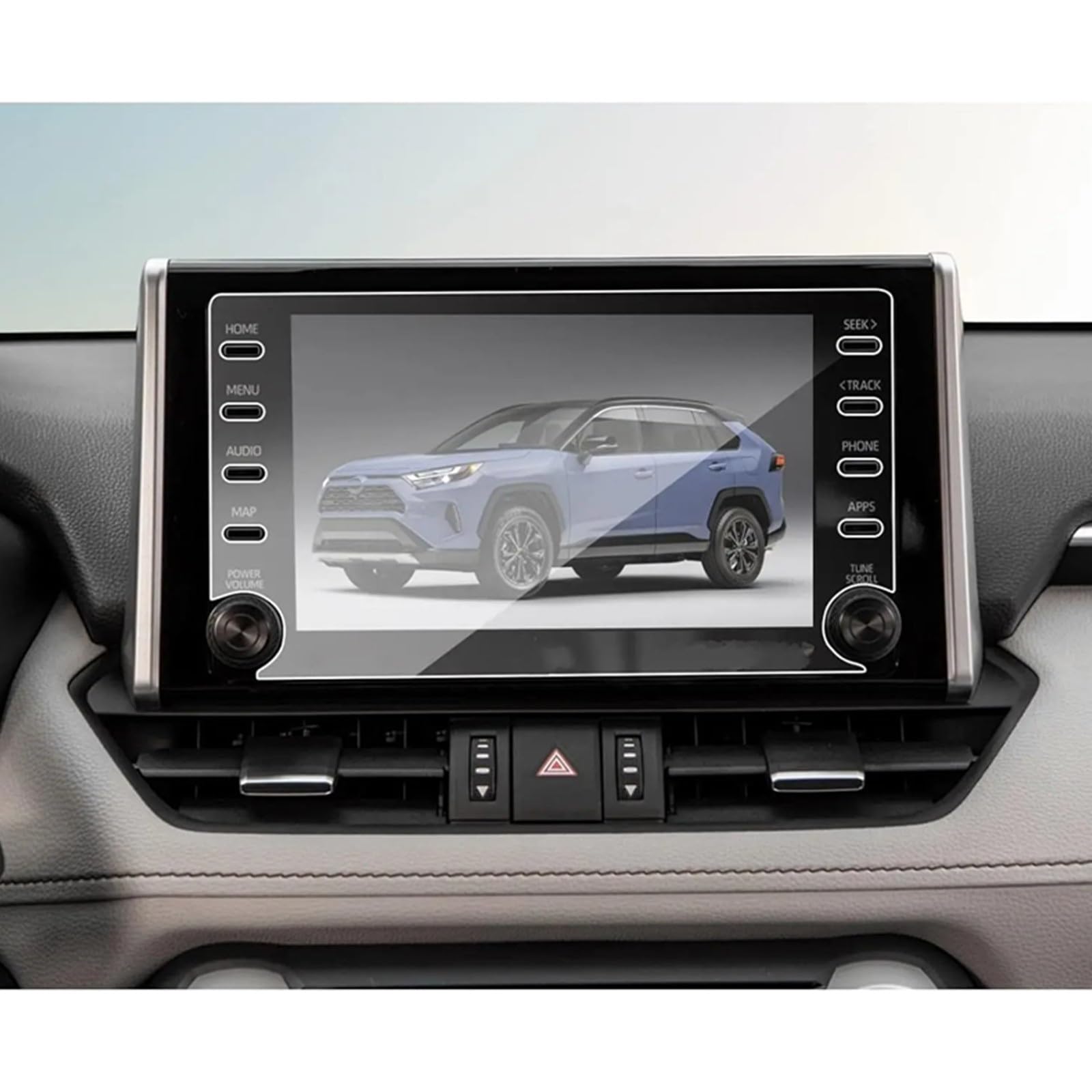 Cttabkl Auto Navigation Schutzfolie Kompatibel Mit Toyota Für RAV4 2019 2020 2021 2022 8-Zoll-Displayschutzfolie Für Auto-LCD-Navigation, Displayschutzfolie Aus Gehärtetem Glas von Cttabkl