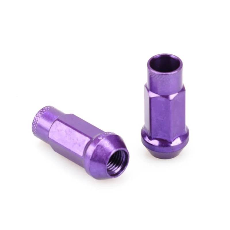 Cttabkl Kompatibel Mit Lincoln Iron Car Radmuttern Radbolzen Radschrauben Unterlegscheibe Feststellradmuttern M12x1,5 M12x1,25 20 STK Radschraubenmuttern(Purple,M12x1.5) von Cttabkl