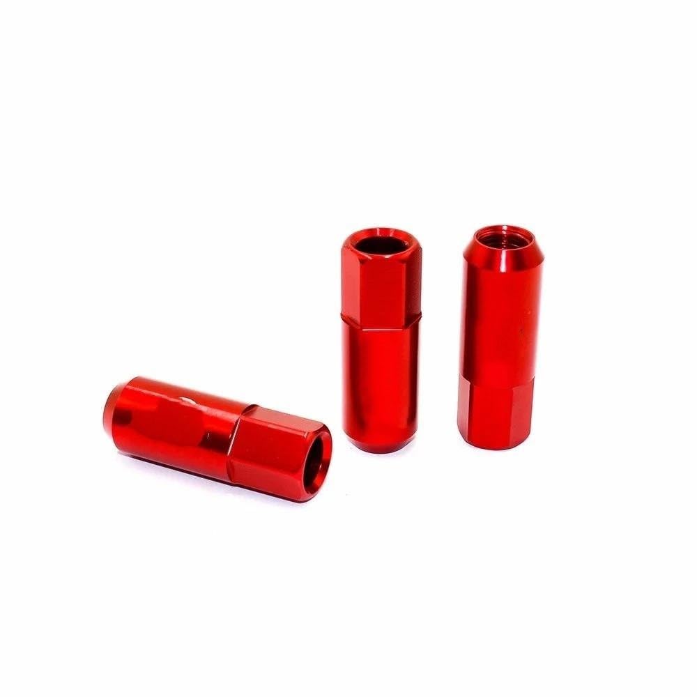 Cttabkl Radmuttern Radschrauben 60 Mm M14 X 1,5 Radschraube Aluminium-Radmutter Unterlegscheibe Radsicherungsmuttern YC101006, 20 Stück Radschraubenmuttern(Red) von Cttabkl