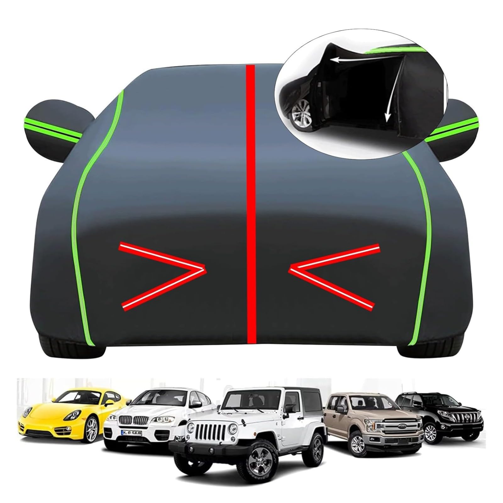 Autoabdeckung Vollgarage für Rena𝐮lt Twizy (233,8 x 139,6 x 145,4cm),Umweltfreundlich, atmungsaktiv, wasserdicht, sanddicht, alterungsbeständig, Kratzfest von Cuihuasmd