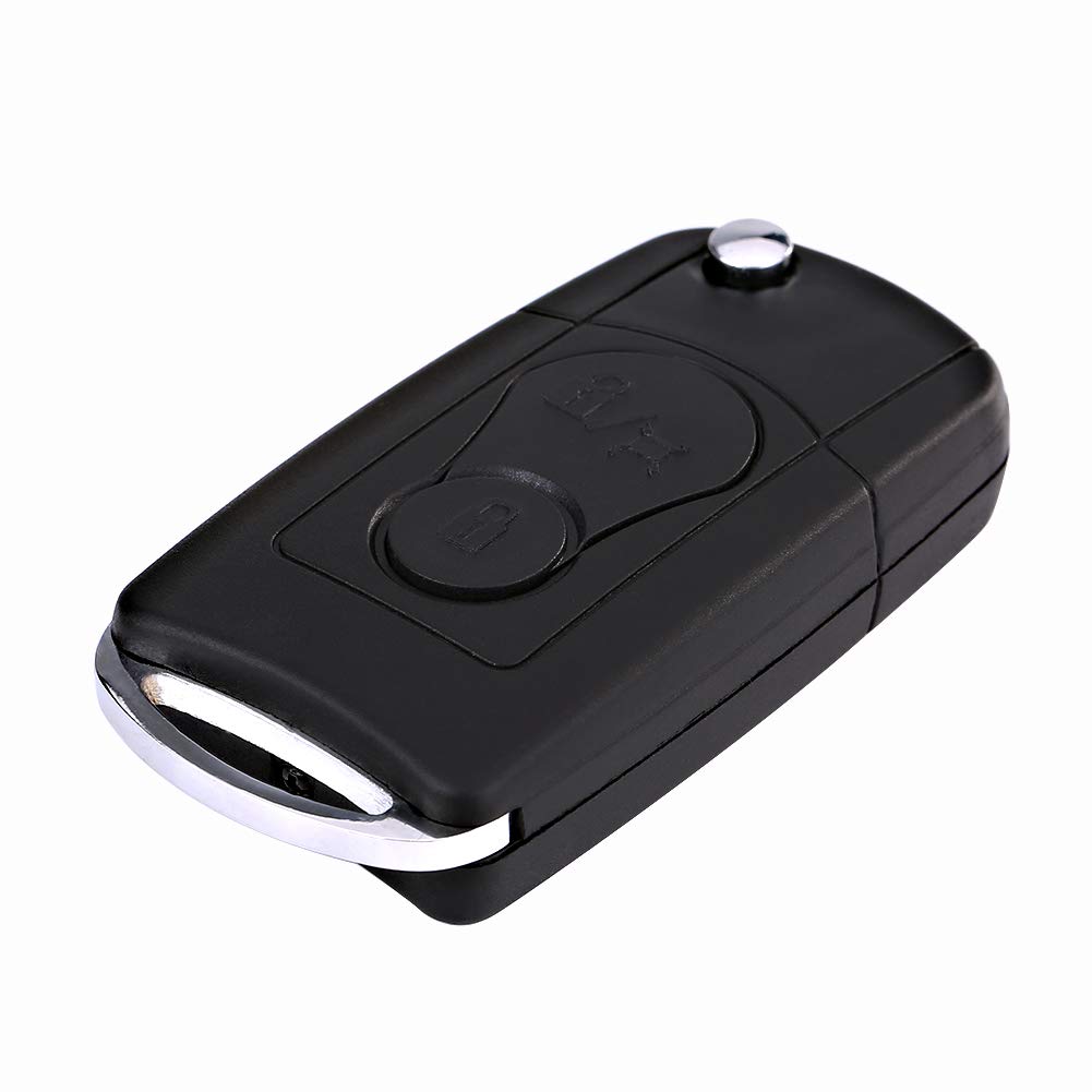 Culnflun 2 Knöpfe Key FOB Shell Hülle Ersatz Remote Key Hülle aus ABS -Kunststoff Schwarz für SsangYong Actyon Kyron Rexton von Culnflun