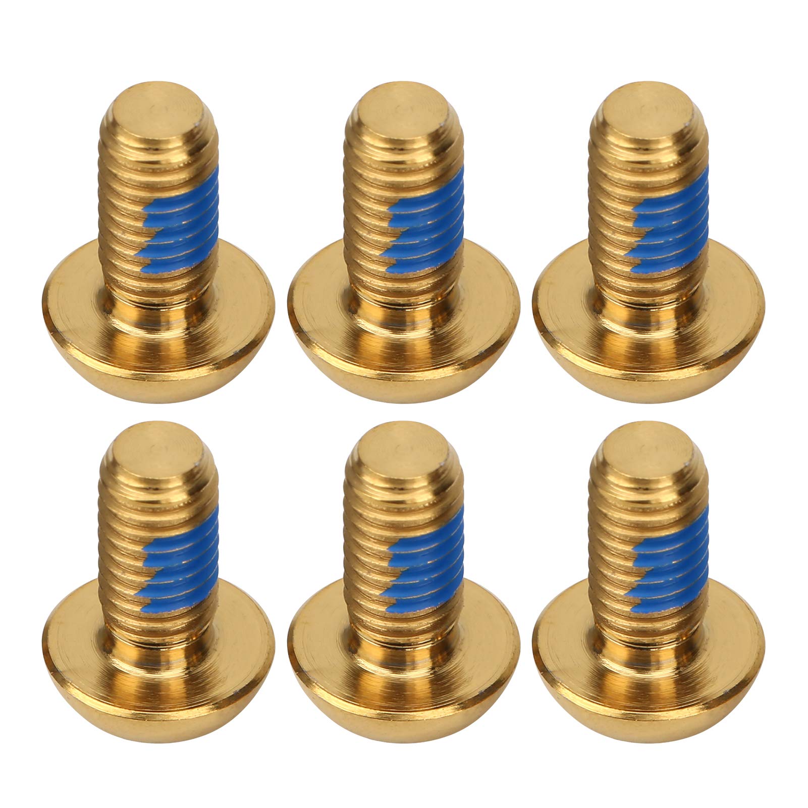 Culnflun 6pcs M5x10 mm Titanlegungsradfahrradfahrradbremsbremsscheibe T25 Schrauben Schrauben hohe Festigkeit Korrosionsbeständiges Haltbarkeit leicht (Gold) von Culnflun