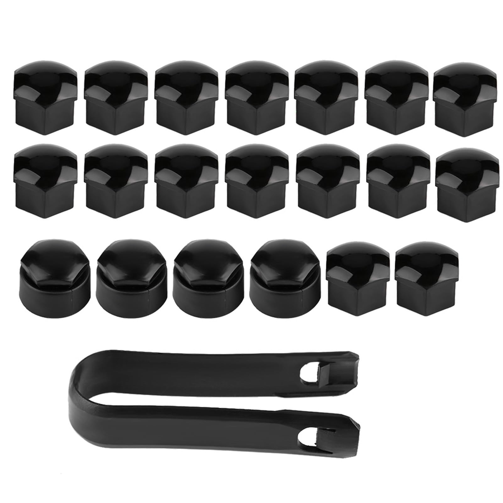 Culnflun Autoradschraube Anti-Diebstahl-Abdeckungskappe Schutzstaub Rand Nuss 20pcs (Black) von Culnflun