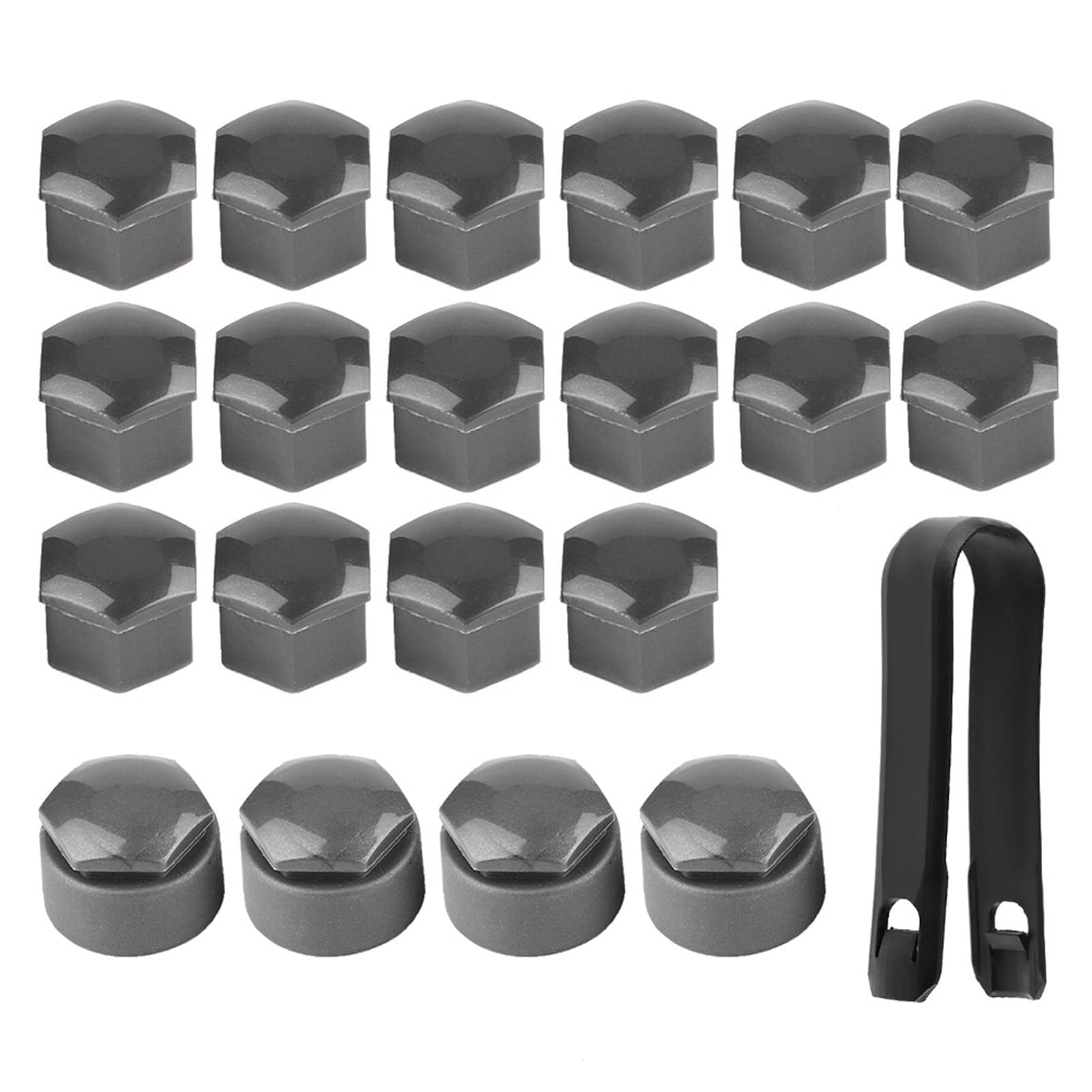 Culnflun Autoradschraube Anti-Diebstahl-Abdeckungskappe Schutzstaub Rand Nuss 20pcs (Gray) von Culnflun