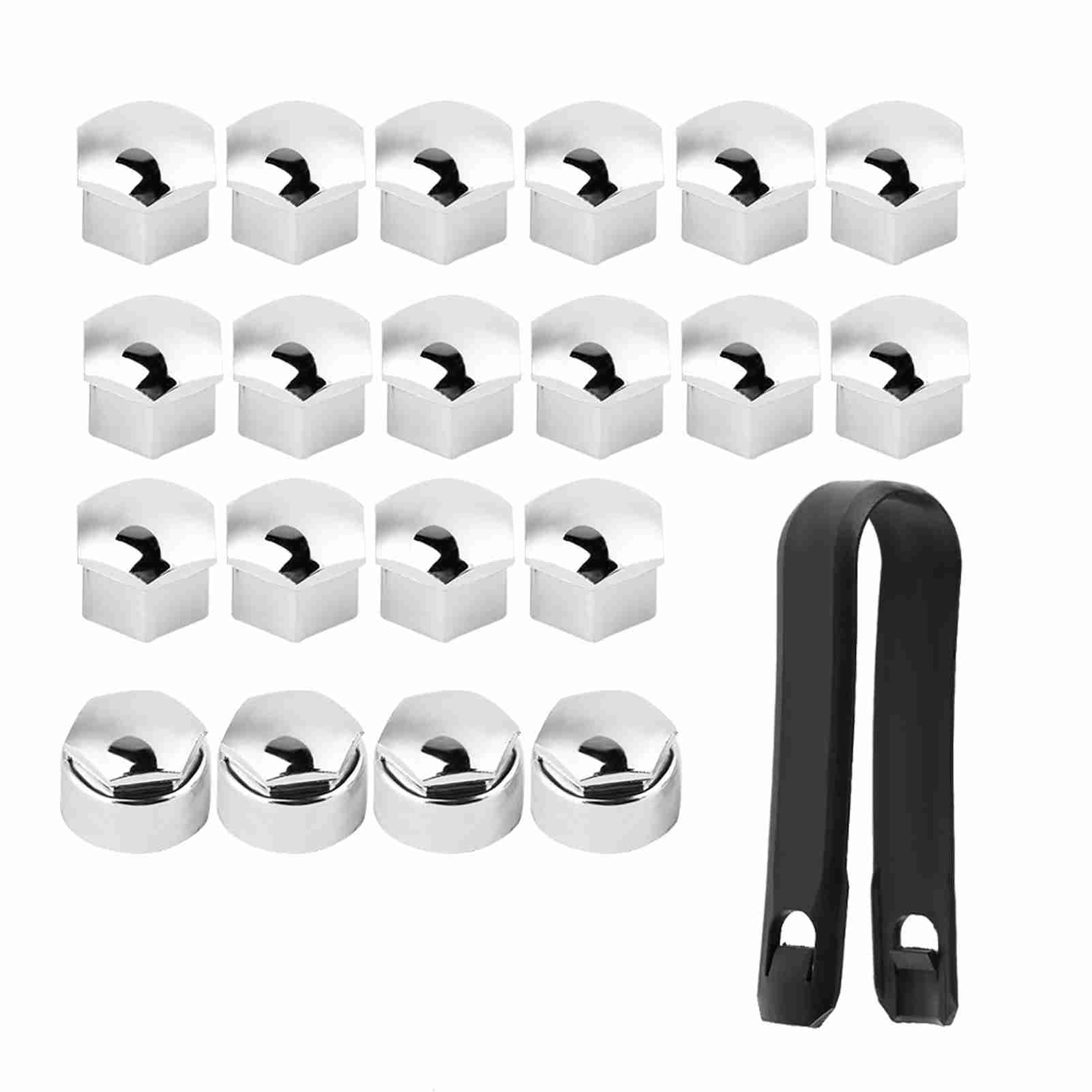 Culnflun Autoradschraube Anti-Diebstahl-Abdeckungskappe Schutzstaub Rand Nuss 20pcs (Silver) von Culnflun