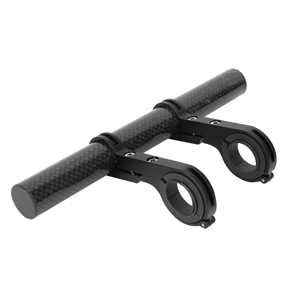 Culnflun Bike Multifunktionserweiterung Bracket Light Support Taschenlampenständer Kohlenstoffkorn Doppelklemme für Radsportliebhaber (Schwarz) von Culnflun