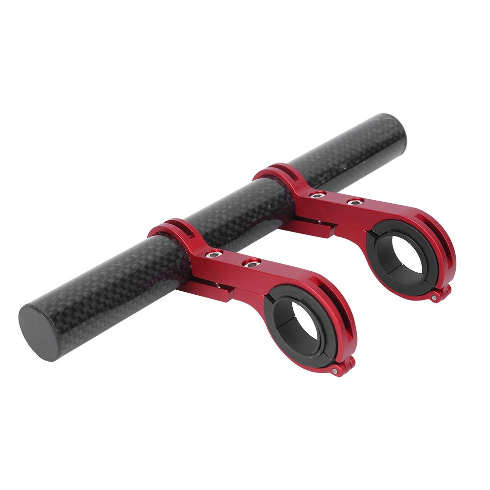 Culnflun Bike Multifunktionserweiterung Bracket Light Support Taschenlampenständer Kohlenstoffkorn Doppelklemme für Radsportliebhaber (rot) von Culnflun