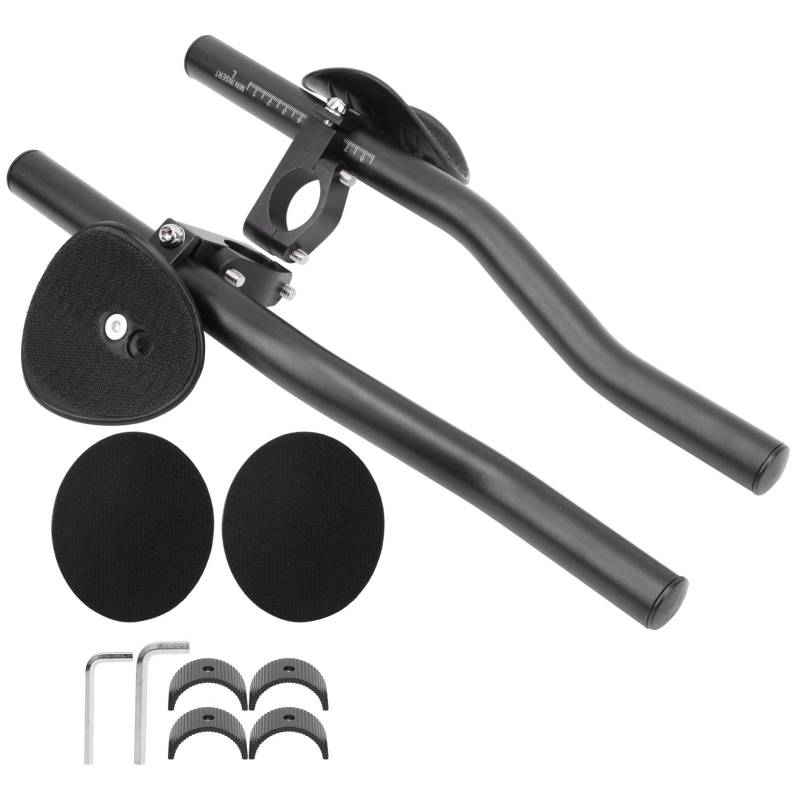 Culnflun Bike REST -Lenker Set einstellbare leichte Aluminiumlegierung Aerobar für Roadbikes Mountainbikes Triathlons Langstreckenreiten Schwarz 34 cm von Culnflun