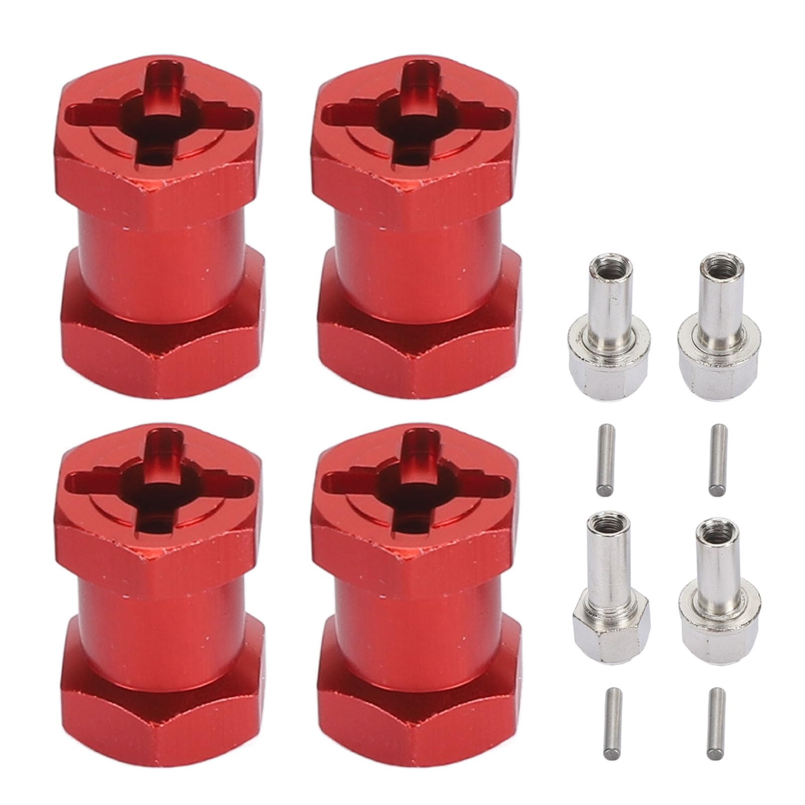 Culnflun RC Rad Hex Spacers 12mm Fernbedienung Auto Universal Hub -Erweiterungen Halten Sie die Stabilität und verbessern die Leistung für RC -Fahrzeuge (Rot) von Culnflun