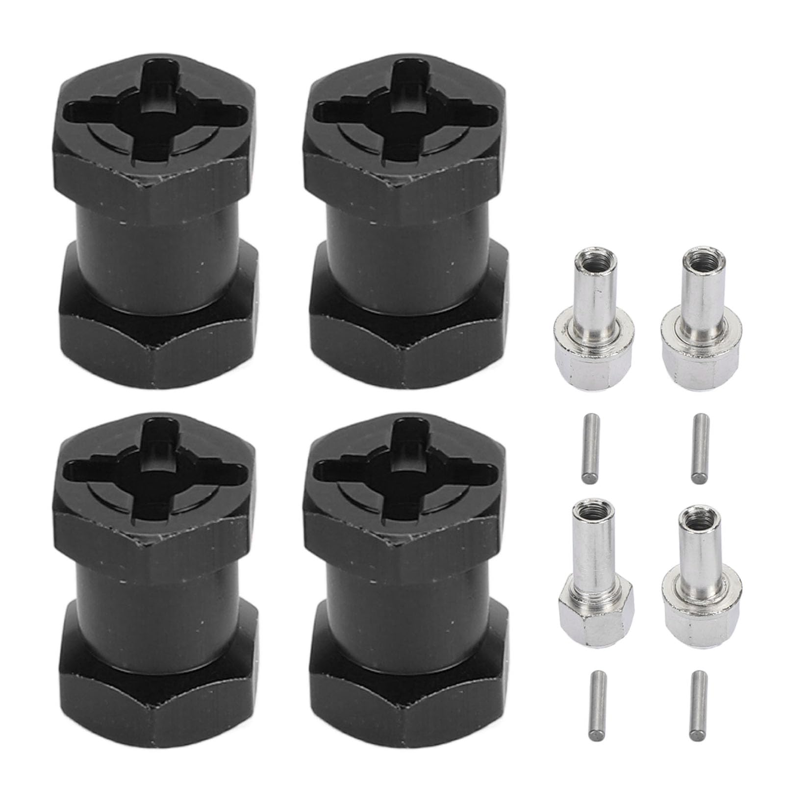 Culnflun RC Rad Hex Spacers 12mm Fernbedienung Auto Universal Hub -Erweiterungen Halten Sie die Stabilität und verbessern die Leistung für RC -Fahrzeuge (Schwarz) von Culnflun