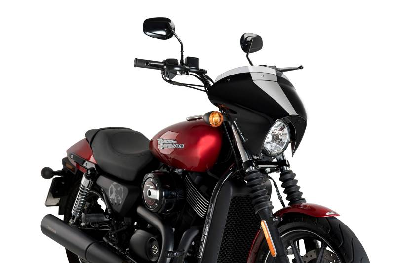 Batwing SML Kurzer Bildschirm Stak Getönt für Harley Davidson Street 750 17'-19' von Customacces