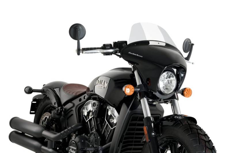 Batwing SML Langer Scheibe Transparent für Indian Scout Bobber 18'-21' von Customacces