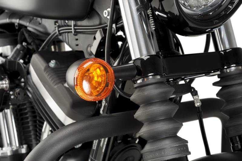 Customacces REC0001N Blinker-Replacement für Harley Davidson Sportster 883/1200, Harley Davidson Sportster XL883L Superlow 04-06, Schwarz von Customacces