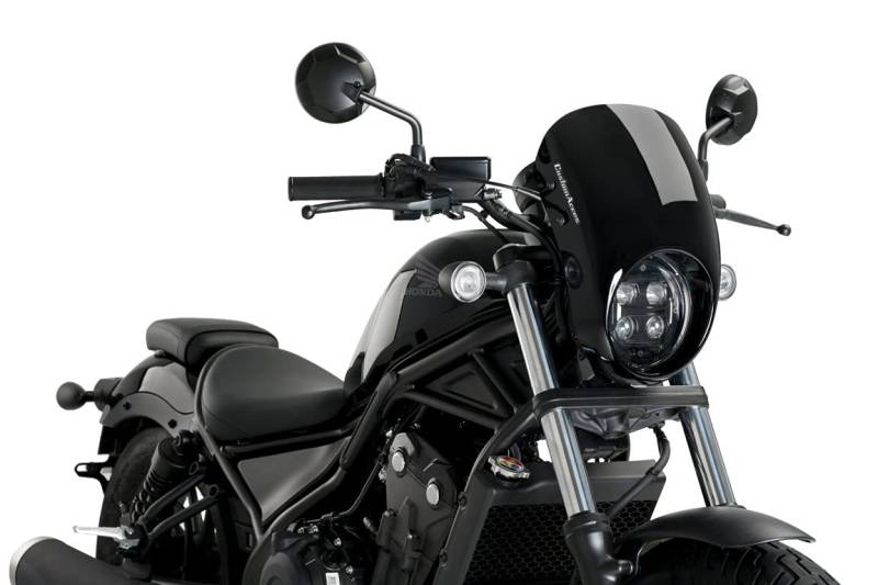 Customacces Verkleidungscheibe Modell Anarchy Schwarz für Honda CMX 500 Rebel 20'-22' von Customacces