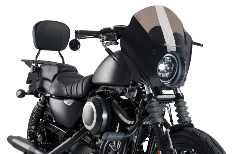 Verkleidungscheibe Dark Night Modell Schwarz Customacces für Harley Davidson Sportster Superlow XL883L 95'-19' von Customacces