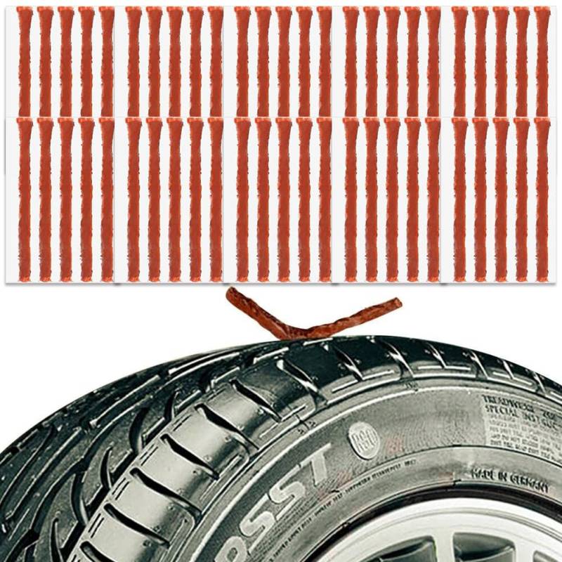 Cutiolly Reifen Reparaturset,50pcs Reifendichtmittel,Auto Reifen Reparatur Kit,Reifenreparaturset,Reifenreparatur Streifen,Tubeless Reifen Reparatur Kit,Reifenreparaturset,für Auto Motorrad,Braun von Cutiolly