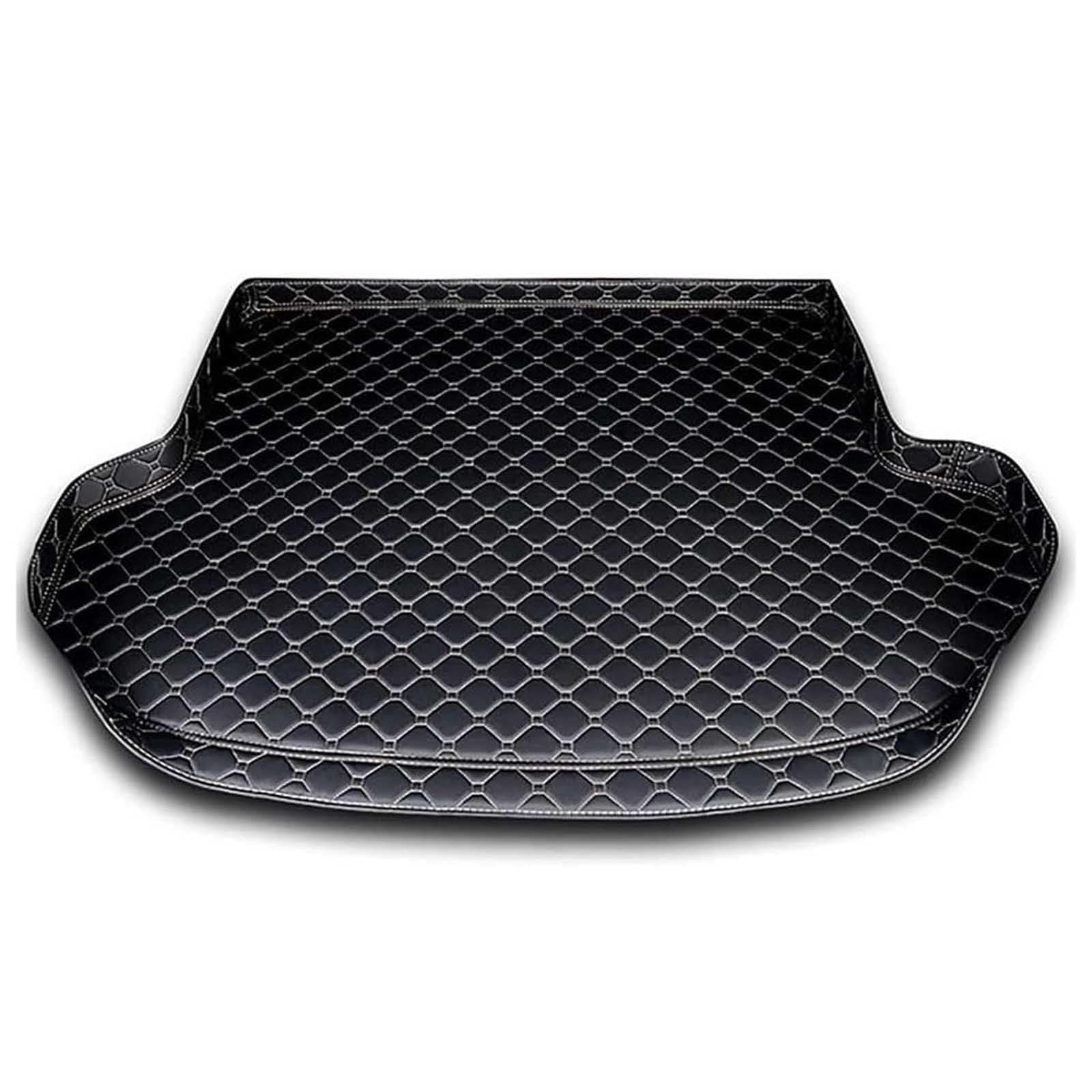 Auto Leder Kofferraummatte FüR B-ENZ R172/SLK /2010-2015, Kofferraumwanne Schutzmatte Teppich rutschfest Innenmatte Zubehör,A/Black von CutuLi