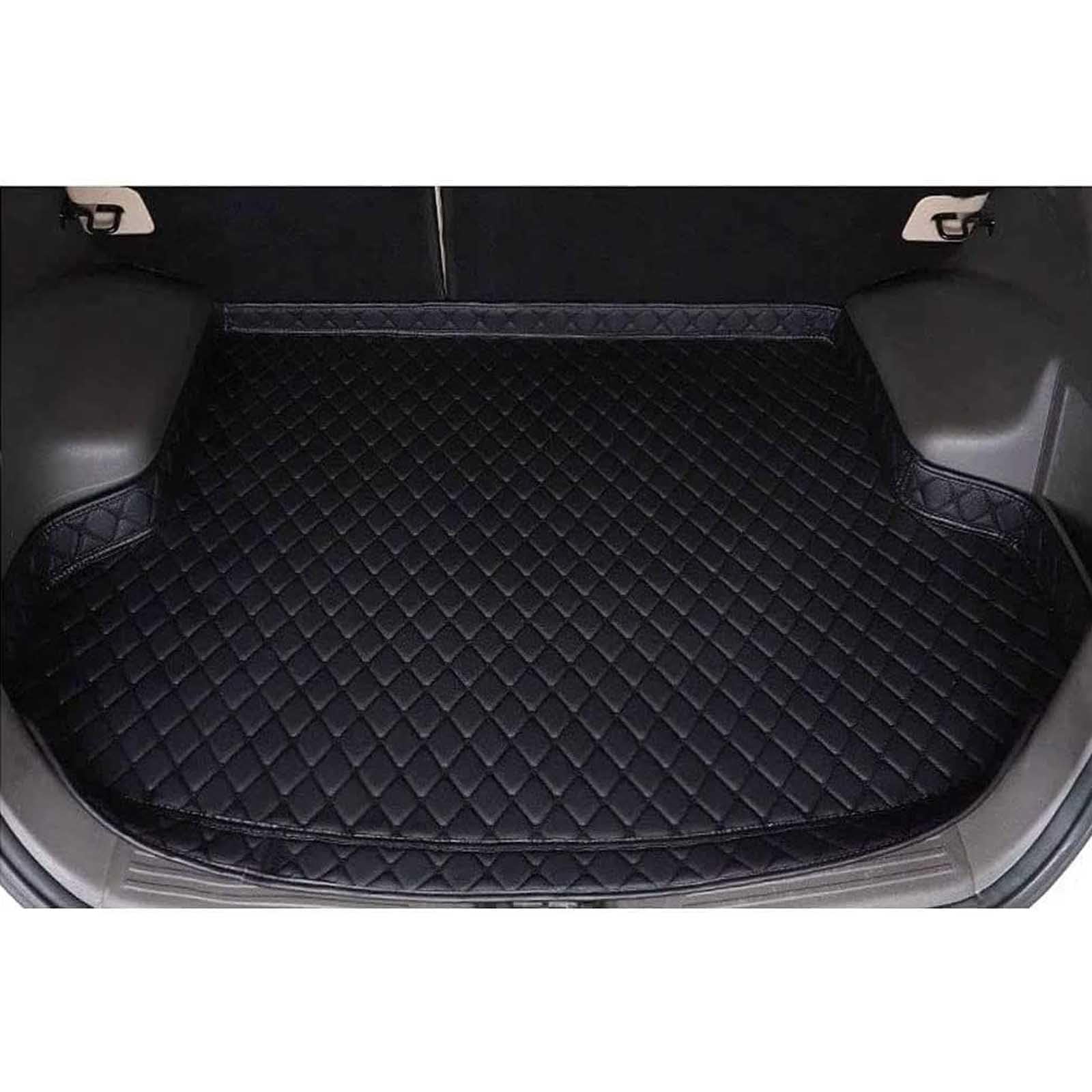 Auto Leder Kofferraummatte FüR Seat Cupra Ateca KH7 2016-2023 5 Seat, Kofferraumwanne Schutzmatte Teppich rutschfest Innenmatte Zubehör, G/Black1 von CutuLi