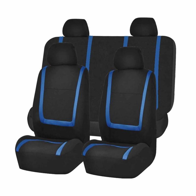 Auto Sitzbezüge Set FüR Citroen Xsara Picasso 1999-2011, Sitzbezüge Sitzschoner sitzbezüge Set Vordersitze und Rückbank Innenraum Zubehör, B/Black Blue von CutuLi