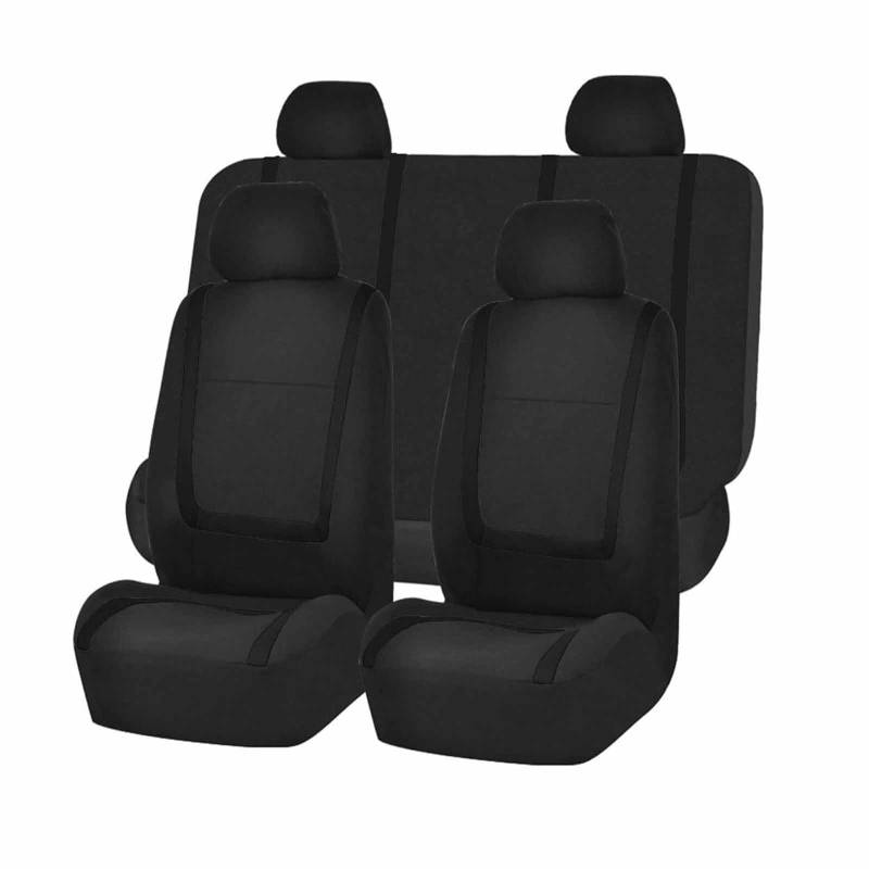 Auto Sitzbezüge Set FüR Mini Cooper R56 One Cooper S, Sitzbezüge Sitzschoner sitzbezüge Set Vordersitze und Rückbank Innenraum Zubehör,A/Black von CutuLi