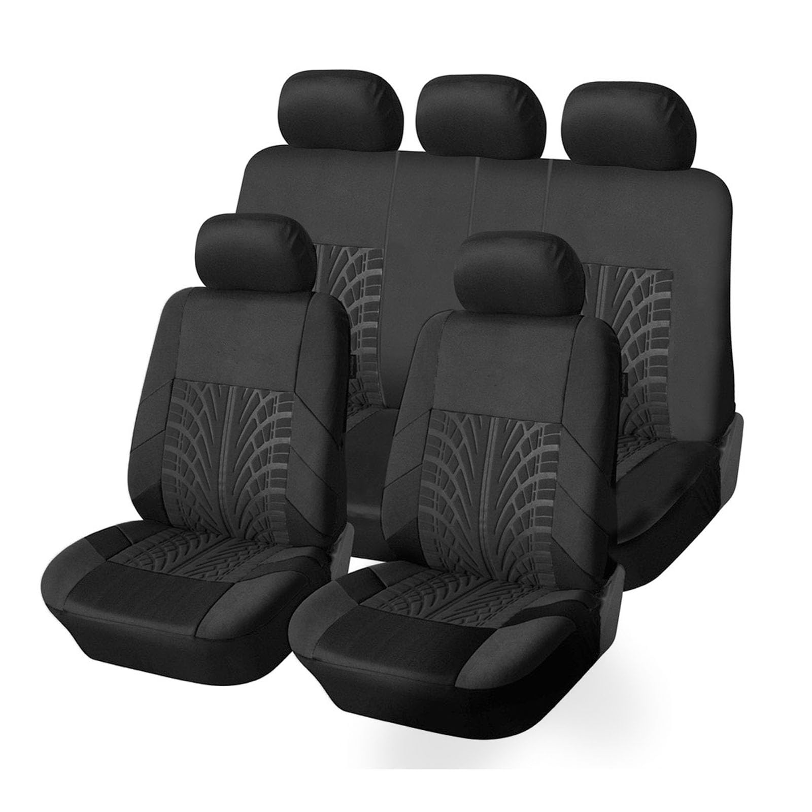 CutuLi 9 Stück Auto Sitzbezüge FüR T-oyota Corolla Cross XG10 2021-2025, Auto Sitzschoner Rutschfester Atmungsaktiv Innenraum Zubehör, E/Black von CutuLi