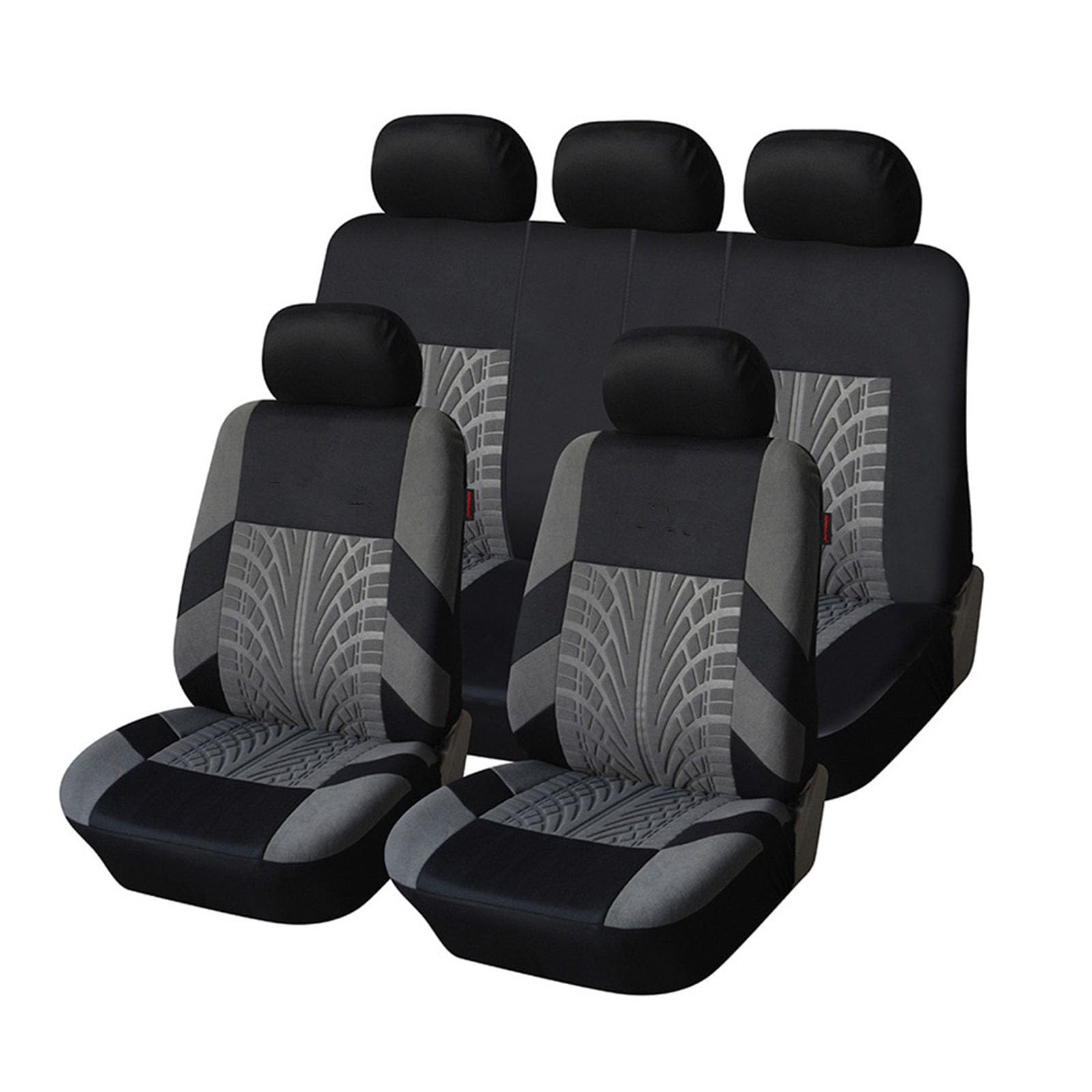 CutuLi 9 Stück Auto Sitzbezüge FüR V-W Tiguan 2010-2016, Auto Sitzschoner Rutschfester Atmungsaktiv Innenraum Zubehör, F/Grey von CutuLi