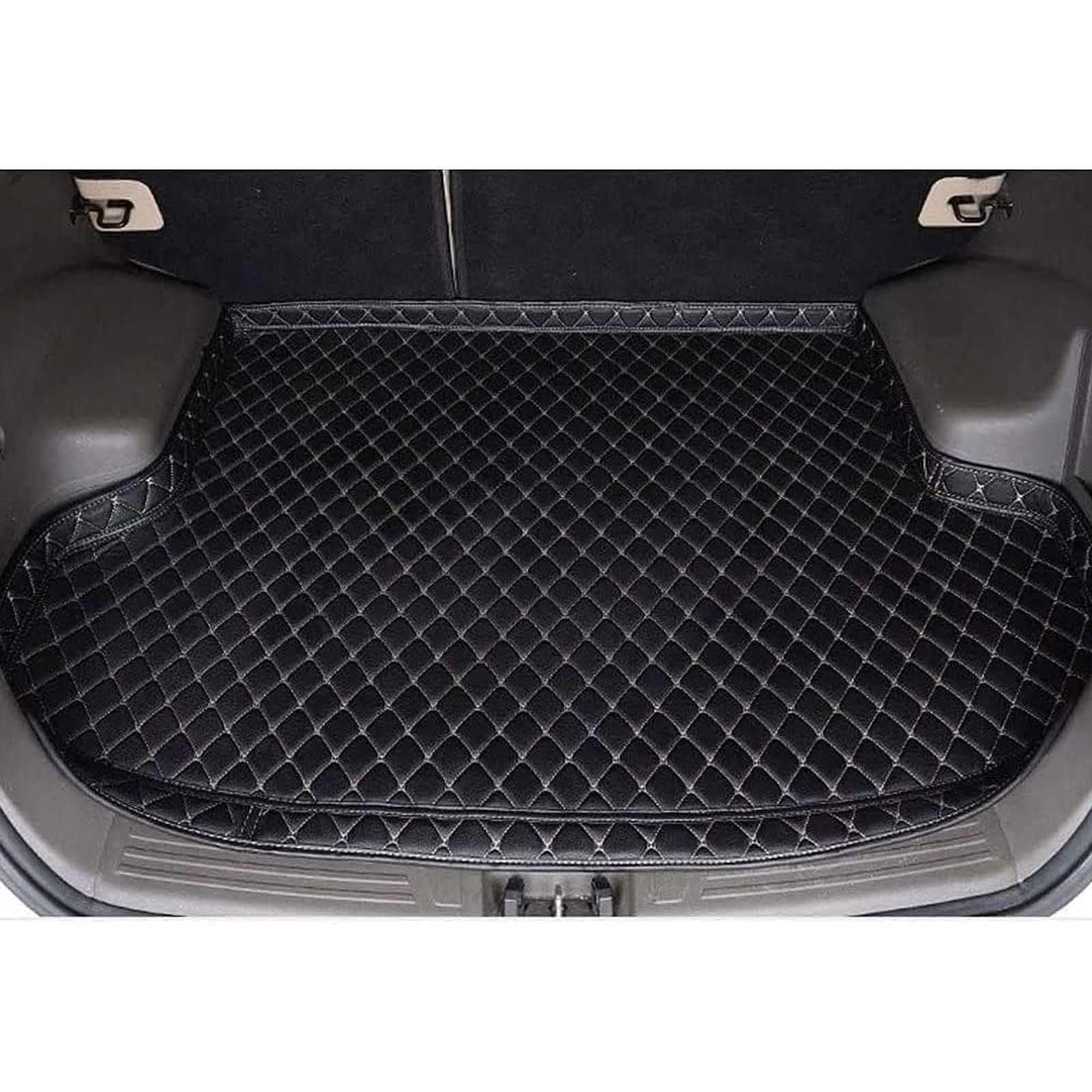 CutuLi Auto Leder Kofferraummatte FüR Au-di Cabrio A3 /A5 /R8 /RS 5 /S3 /S4, Kofferraumwanne Schutzmatte Teppich rutschfest Innenmatte Zubehör, H/Black Beige2 von CutuLi