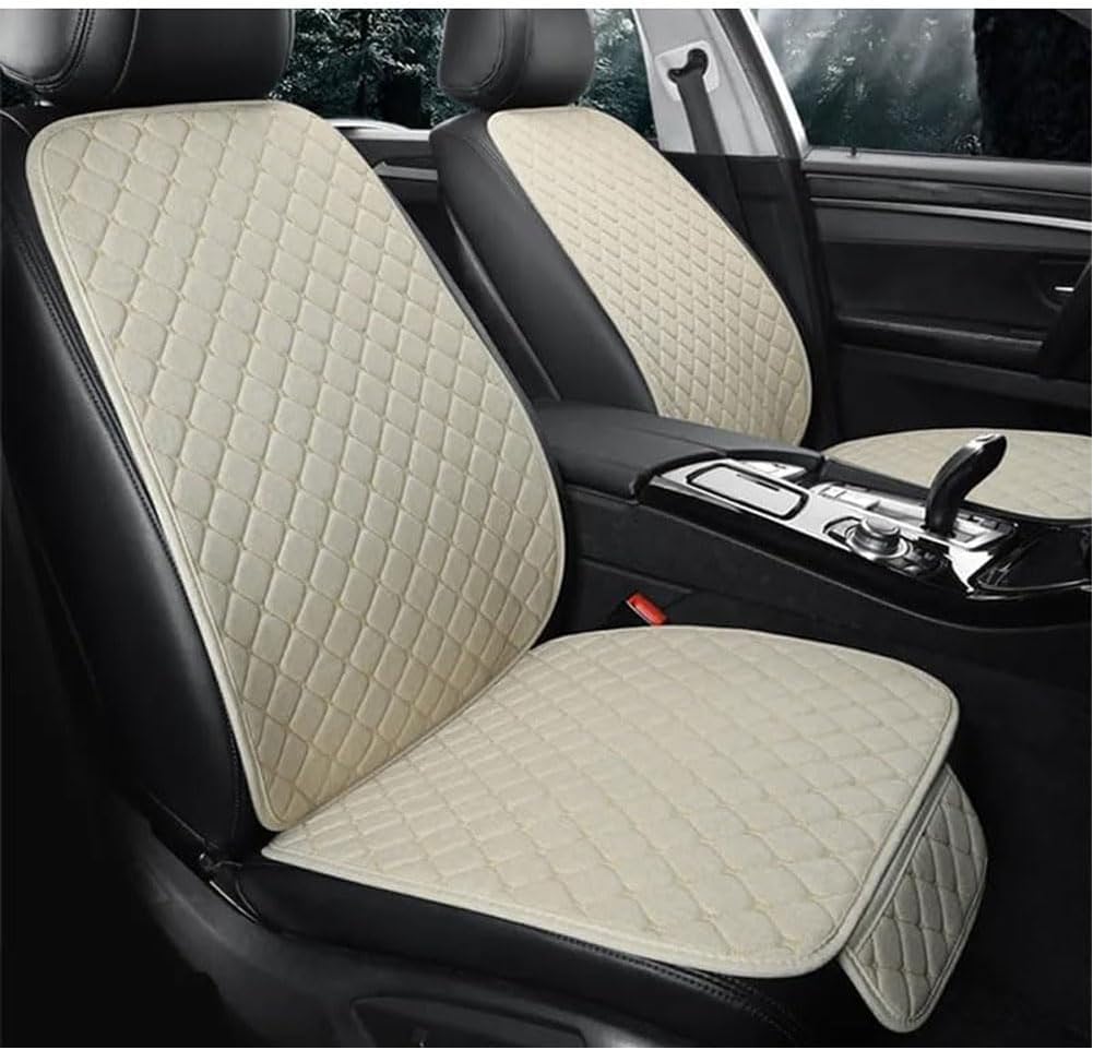 CutuLi Auto Sitzbezüge Sets FüR FIAT 500/500C/500E/Abarth 500 2007-2023, Autositzbezüge Allwetter Wasserdicht Schonbezüge Atmungsaktiv Auto Zubehör,A/Beige von CutuLi