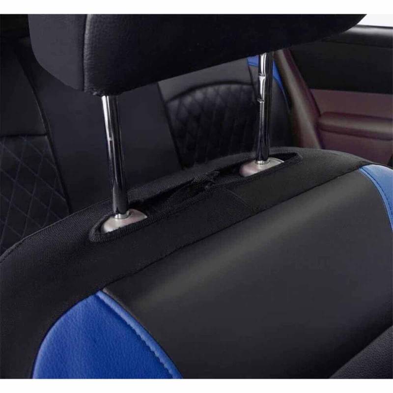 CutuLi Auto Sitzbezüge Sets Für Opel Astra H, Kombi Astra G Coupé Astra Gtc Astra K Sports Tourer, 9 Stück Leder Set Sitzbezug Komplett-Set wasserdichte Autositzschoner Zubehör,C/9pcs Set Blue von CutuLi