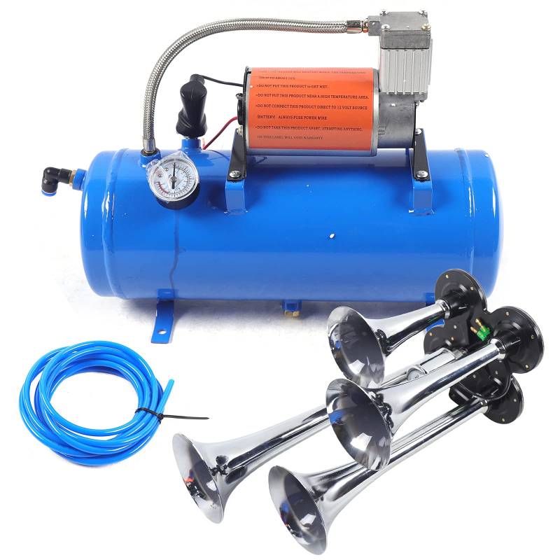 6L Luft Kompressor Air Horn Kit Trompetenzug Tragbarer Kompressor Autoreifen Kompressor Fahrrad Max. Arbeitsdruck 150 PSI von Cutycaty